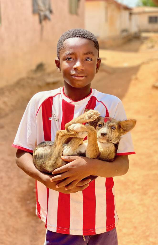 Mission Rabies Ghana 2020 - Boy and his Vaccinated Dog